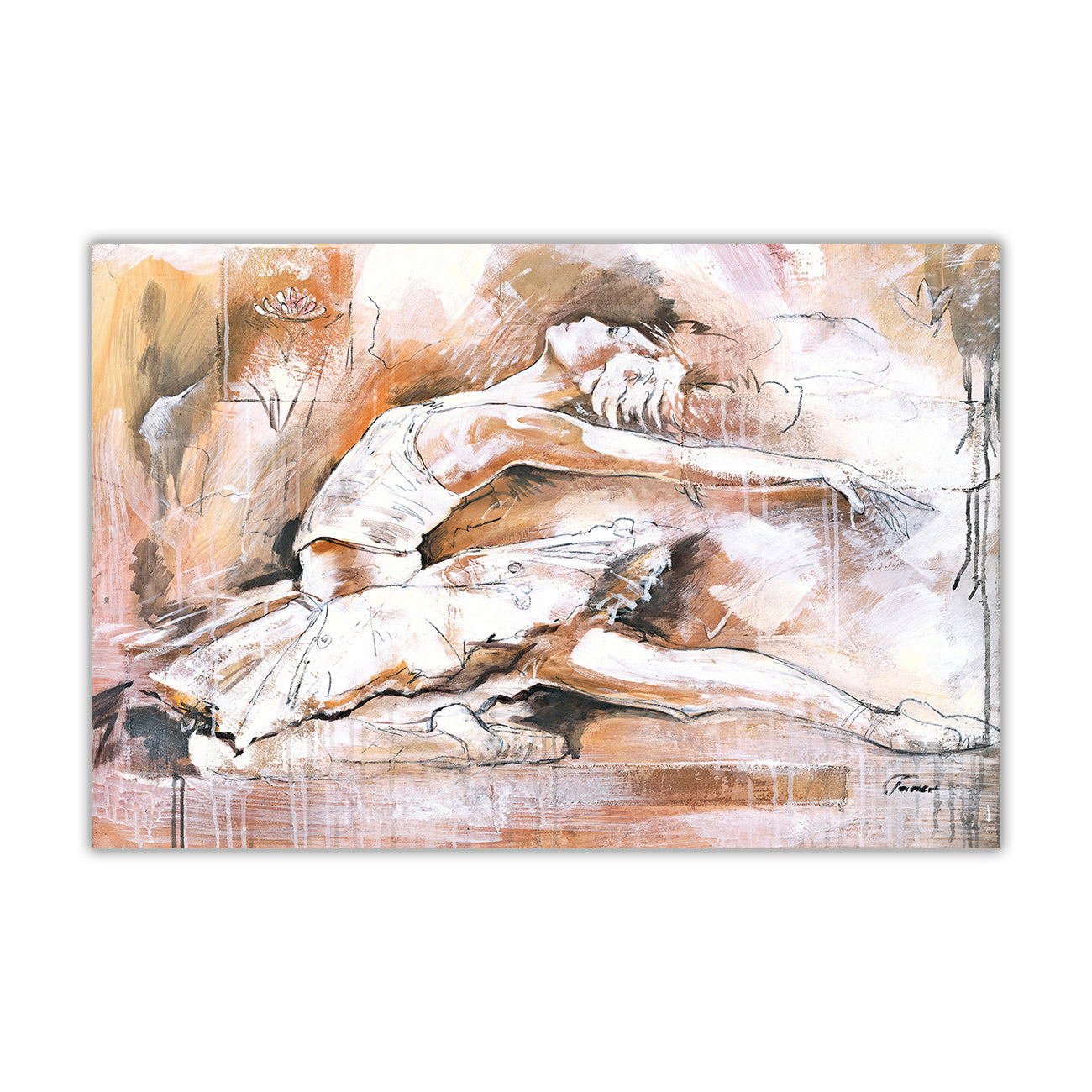 Ballet Dancer Canvas Wall Art Picture Print for the Living Room, Bedroom, Home Decor