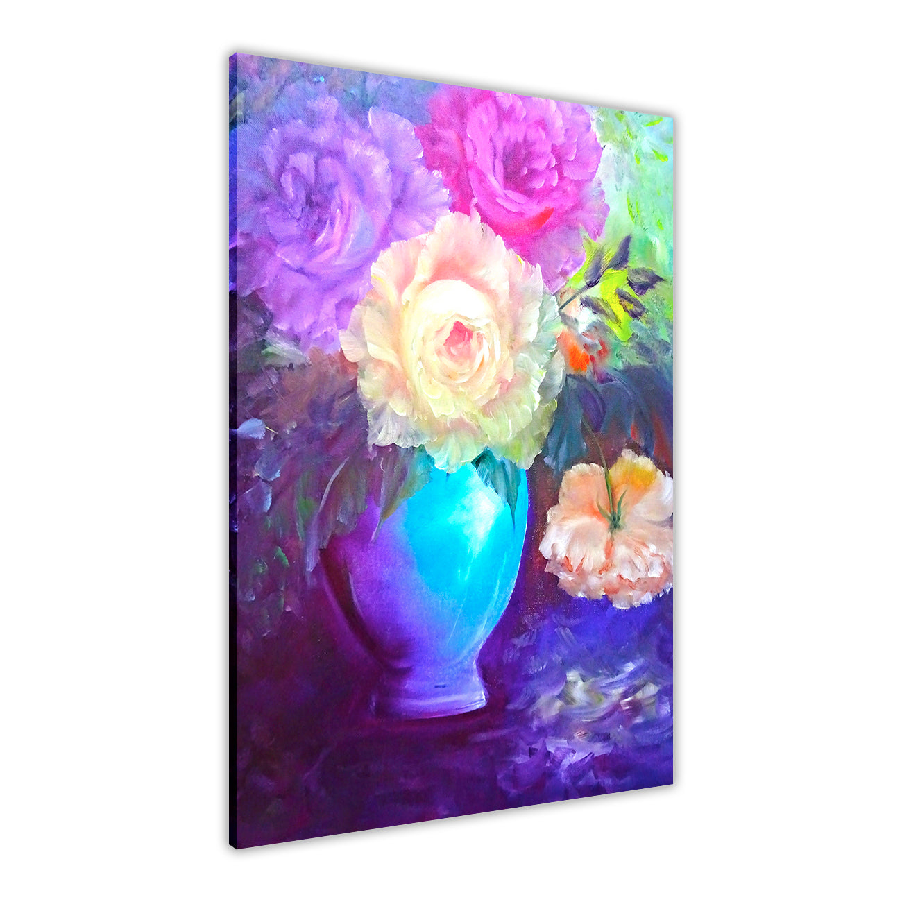 Flower Vase Canvas Wall Art Picture Print for the Living Room, Bedroom, Home Decor