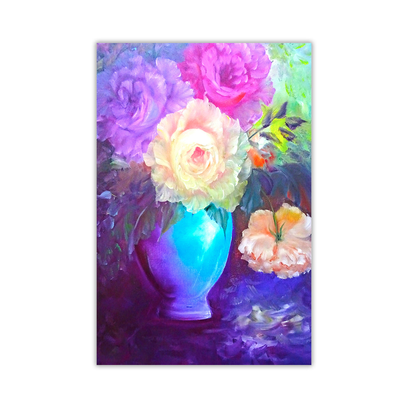Flower Vase Canvas Wall Art Picture Print for the Living Room, Bedroom, Home Decor