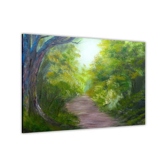 Forest Foot Path Canvas Wall Art Picture Print for the Living Room, Bedroom, Home Decor