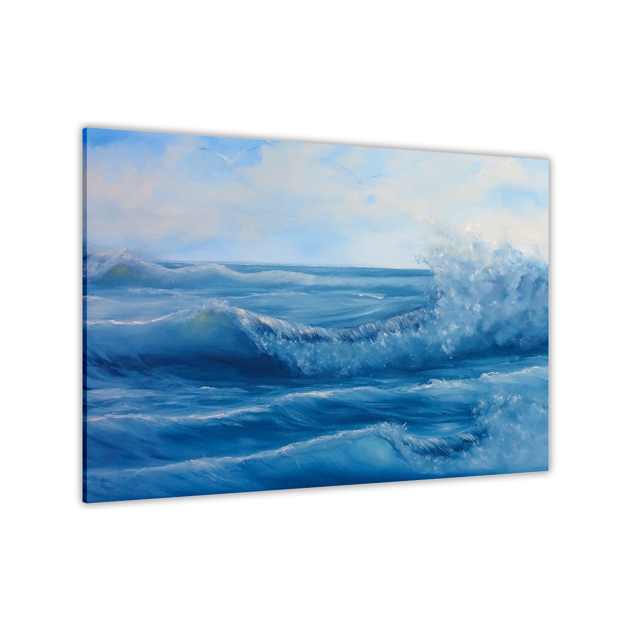 Ocean Waves Canvas Wall Art Picture Print for the Living Room, Bedroom, Home Decor