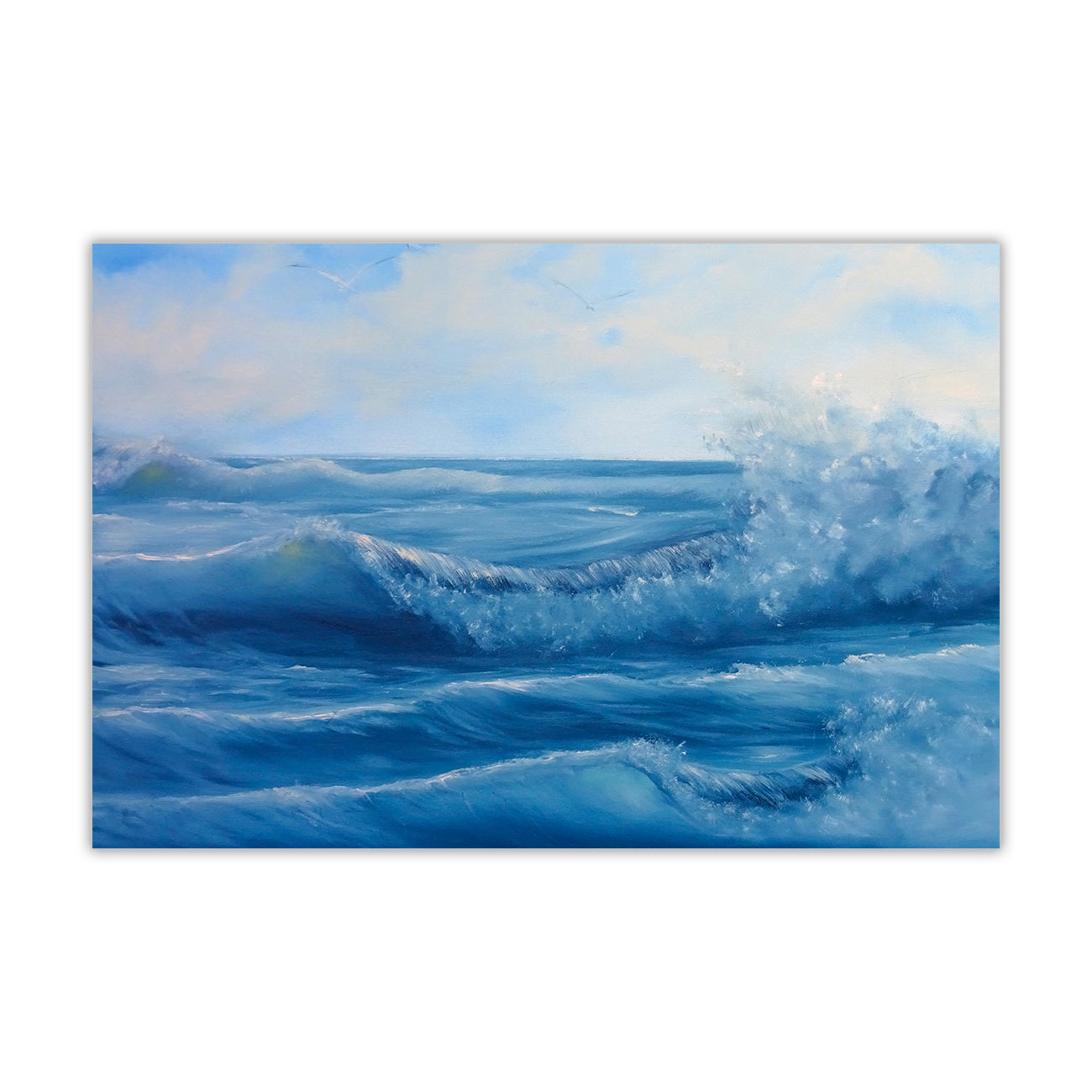 Ocean Waves Canvas Wall Art Picture Print for the Living Room, Bedroom, Home Decor