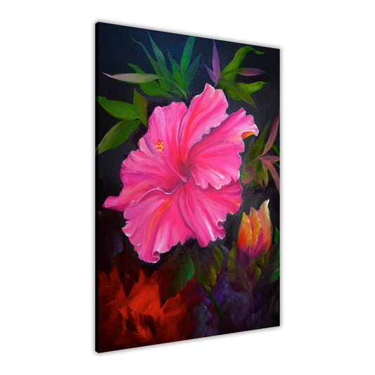 Pink Blossom Night Canvas Wall Art Picture Print for the Living Room, Bedroom, Home Decor