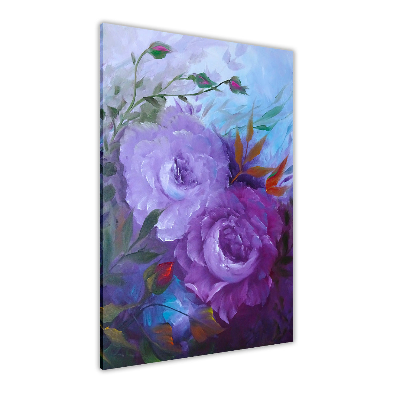 Purple Blossom Canvas Wall Art Picture Print for the Living Room, Bedroom, Home Decor