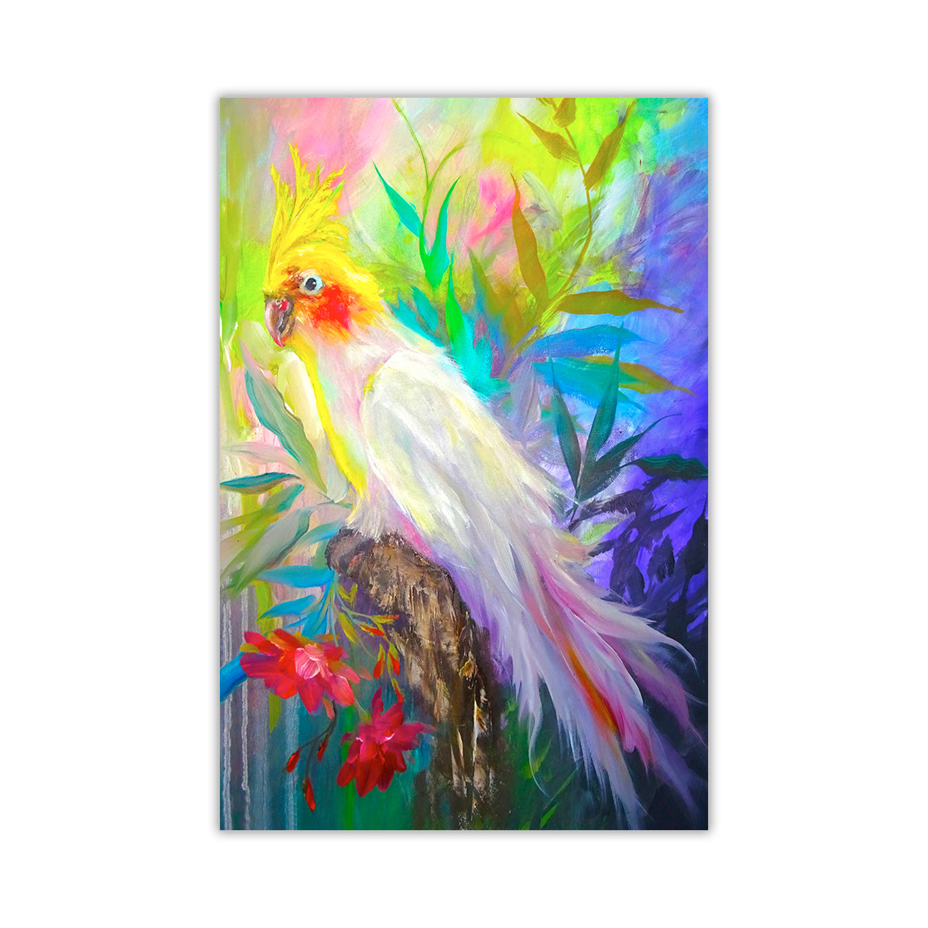 Tropical Parrot Canvas Wall Art Picture Print for the Living Room, Bedroom, Home Decor