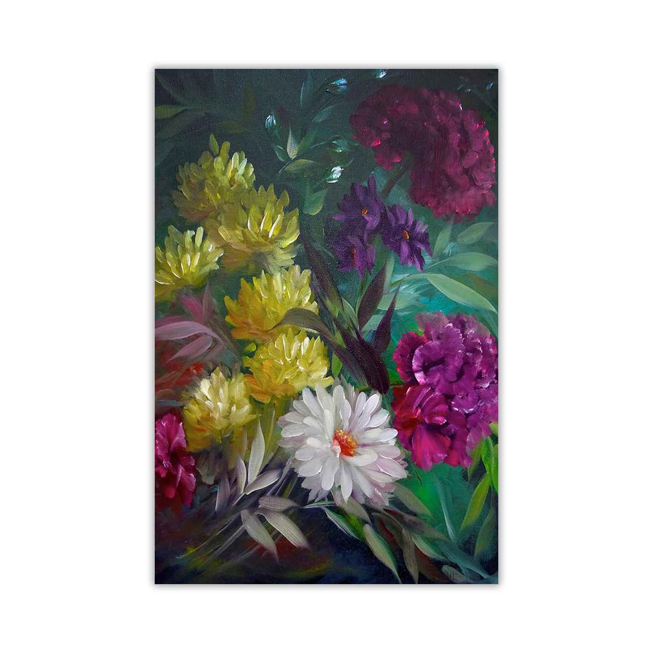 Wild Bouquet Canvas Wall Art Picture Print for the Living Room, Bedroom, Home Decor