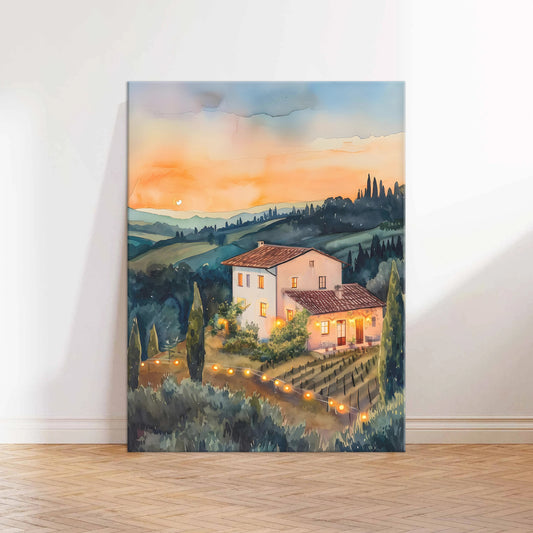 Tuscany Home Canvas Wall Art Print